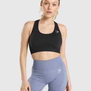 Gymshark Black Vital Seamless Racerback Sports Bra